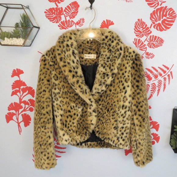 bycorpus Jackets & Blazers - Urban Outfitters Faux Fur Leopard Coat XS